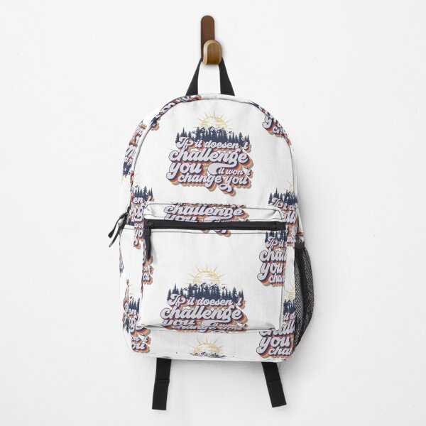 Item preview, If it doesent challenge you it wont change you, quote camping, cute retro camping typography designed and sold by HomeCoquette.