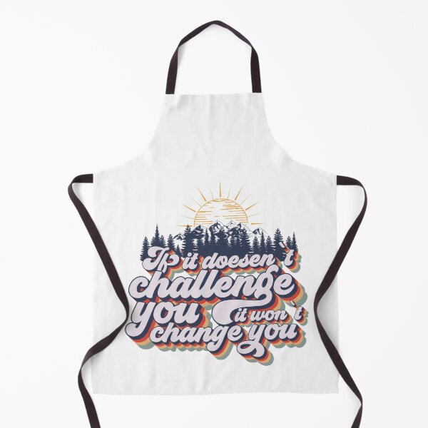 Item preview, If it doesent challenge you it wont change you, quote camping, cute retro camping typography designed and sold by HomeCoquette.
