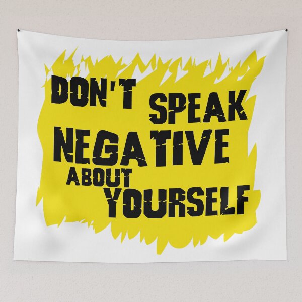 Item preview, T shirt and sticker - Don’t speak negative about yourself designed and sold by Billium Halder.