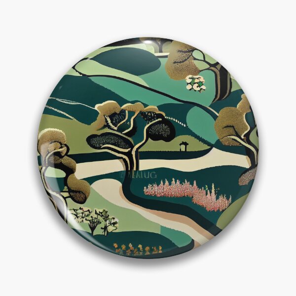 Item preview, Fluid Enchanted Flat English Countryside Chic Pattern Digital Painting designed and sold by CodeAndColors.