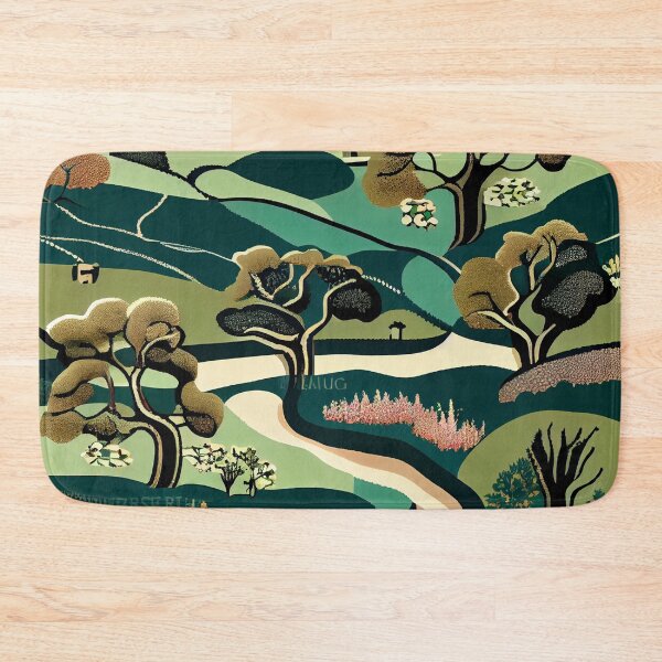Item preview, Fluid Enchanted Flat English Countryside Chic Pattern Digital Painting designed and sold by CodeAndColors.
