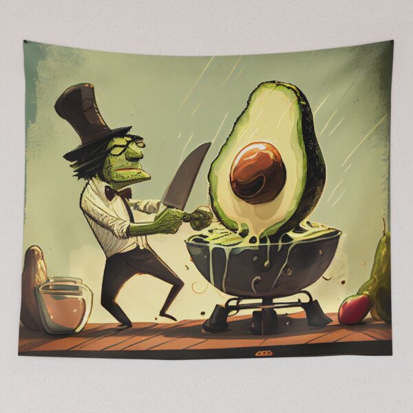 Artikelvorschau, Mollifying the Blase Avocado Digital Painting entworfen und verkauft von CodeAndColors.