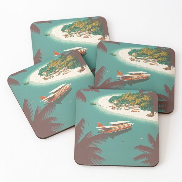 Item preview, Maldives Resort Vintage Travel Art Poster designed and sold by OldTravelArt.