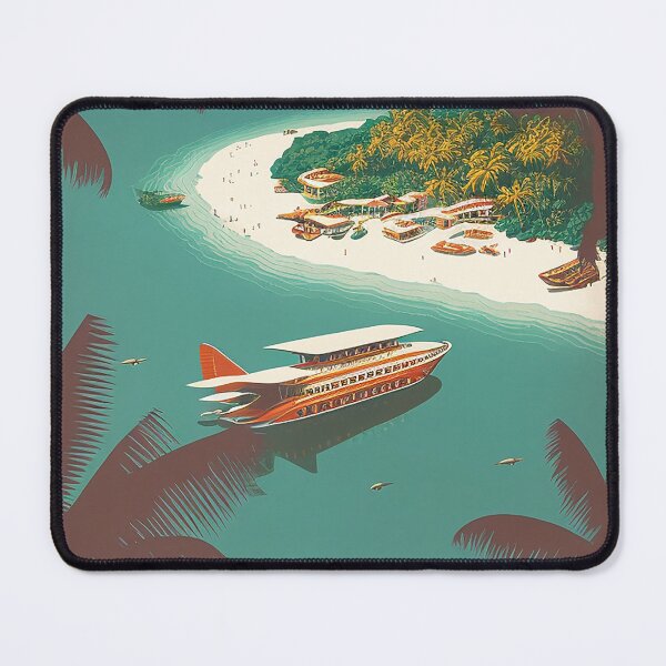 Item preview, Maldives Resort Vintage Travel Art Poster designed and sold by OldTravelArt.