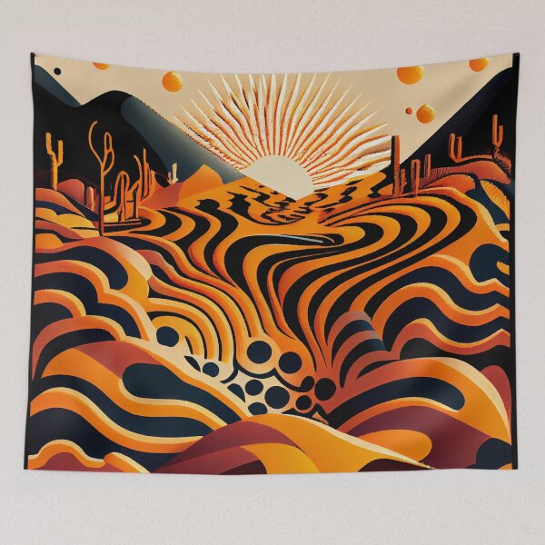 Item preview, Energetic Desert Modern Pattern Digital Painting designed and sold by CodeAndColors.