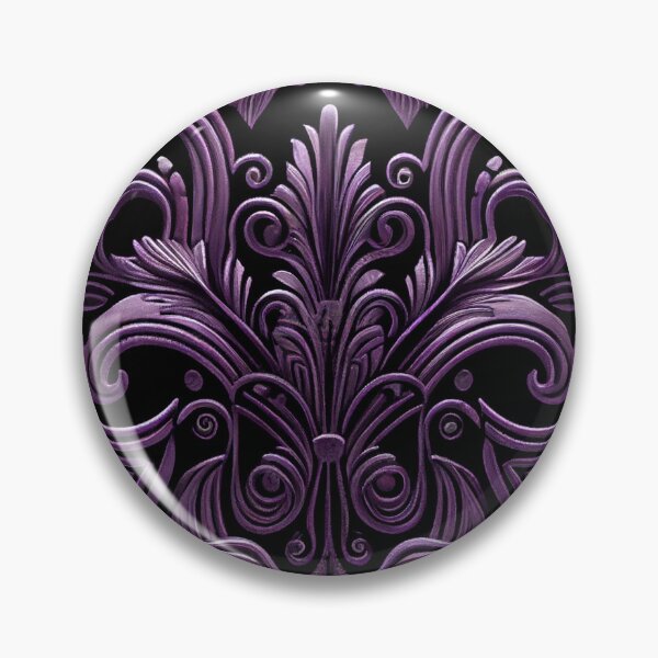 Artikelvorschau, Purple Rough Baroque Imagined Art Deco Pattern Digital Painting entworfen und verkauft von CodeAndColors.