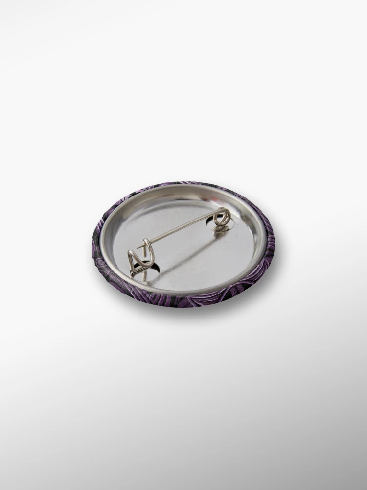 Thumbnail 2 von 3, Button, Purple Rough Baroque Imagined Art Deco Pattern Digital Painting designt und verkauft von CodeAndColors.