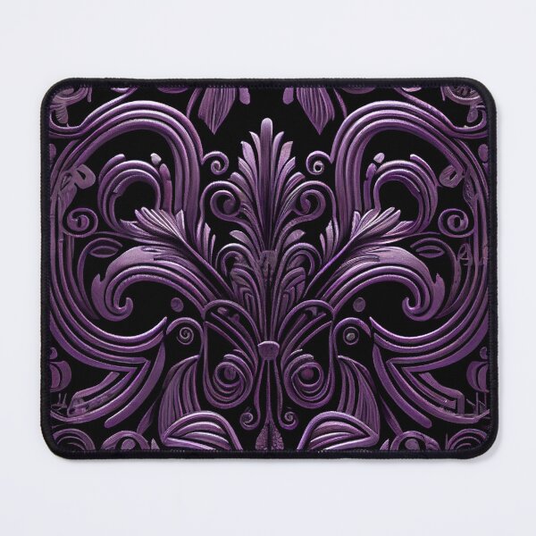Item preview, Purple Rough Baroque Imagined Art Deco Pattern Digital Painting designed and sold by CodeAndColors.