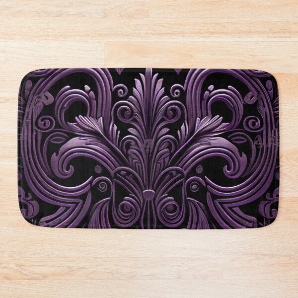 Item preview, Purple Rough Baroque Imagined Art Deco Pattern Digital Painting designed and sold by CodeAndColors.