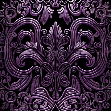 Vorschaubild zum Design Purple Rough Baroque Imagined Art Deco Pattern Digital Painting von CodeAndColors
