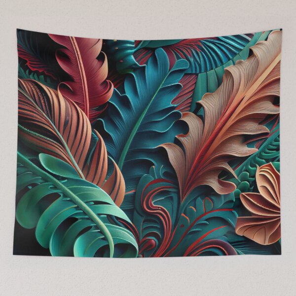 Item preview, Clay Tropical Pattern Digital Painting designed and sold by CodeAndColors.