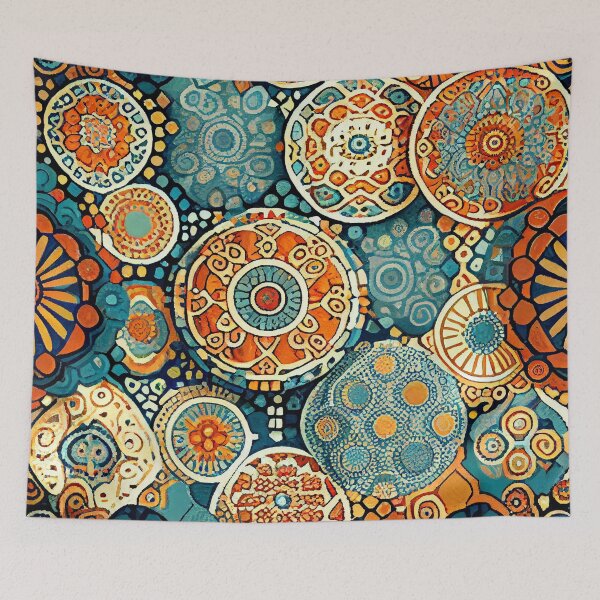 Artikelvorschau, Mosaic Bohemian Pattern Digital Painting entworfen und verkauft von CodeAndColors.