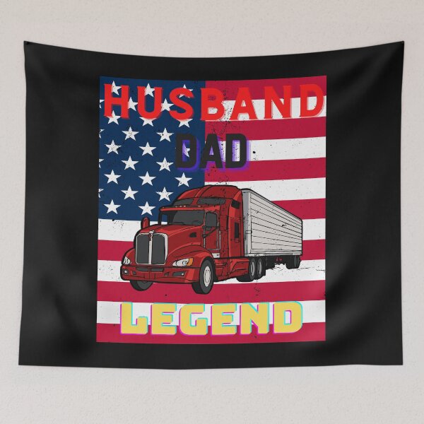 Item preview, husband dad trucker legend designed and sold by Harmatija Studio.