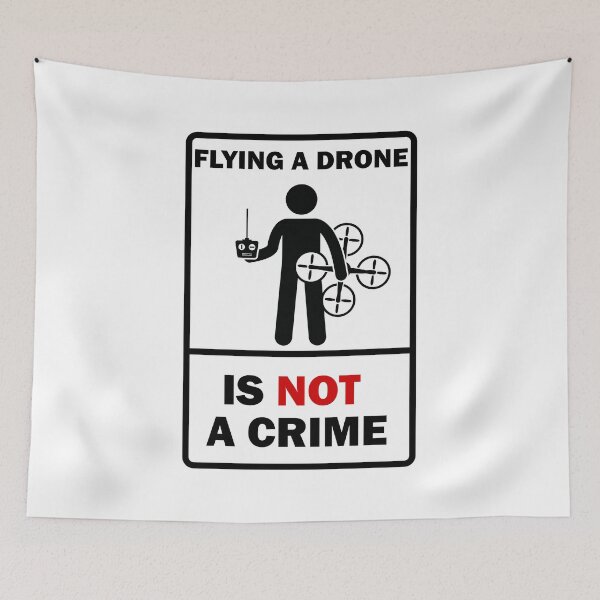 Item preview, Flying A Drone is Not A Crime (Black Image) designed and sold by Geeztown.