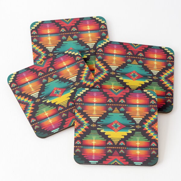 Item preview, Rainbow Southwestern Pattern Digital Painting designed and sold by CodeAndColors.