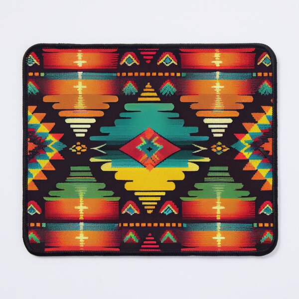 Item preview, Rainbow Southwestern Pattern Digital Painting designed and sold by CodeAndColors.