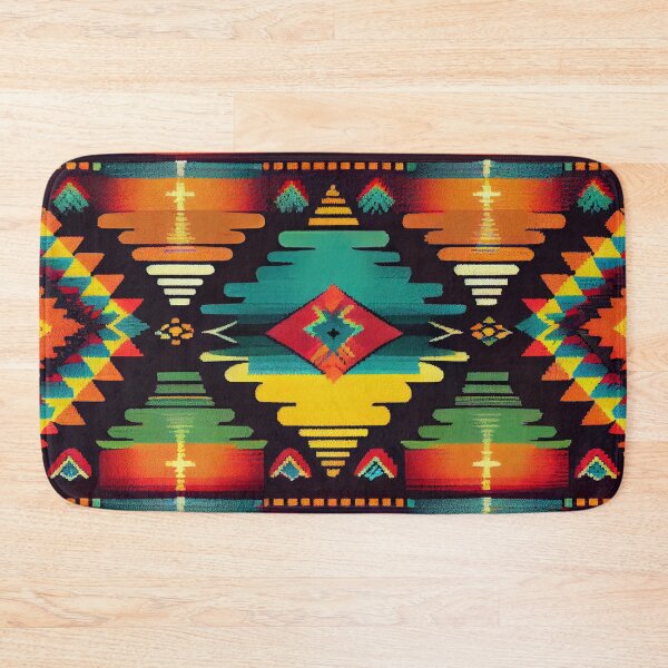 Item preview, Rainbow Southwestern Pattern Digital Painting designed and sold by CodeAndColors.