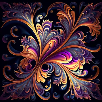 Vorschaubild zum Design Cool Dreamy Elegant Vivid Transitional Pattern Digital Painting von CodeAndColors