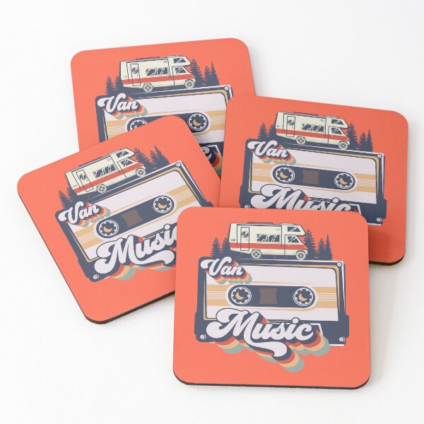 Item preview, Cute retro camping van cassette music, Van music camping short quote designed and sold by HomeCoquette.