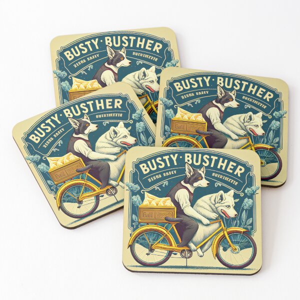Item preview, Butter and Husky A Sweet Unexpected Tandem Digital Painting designed and sold by CodeAndColors.