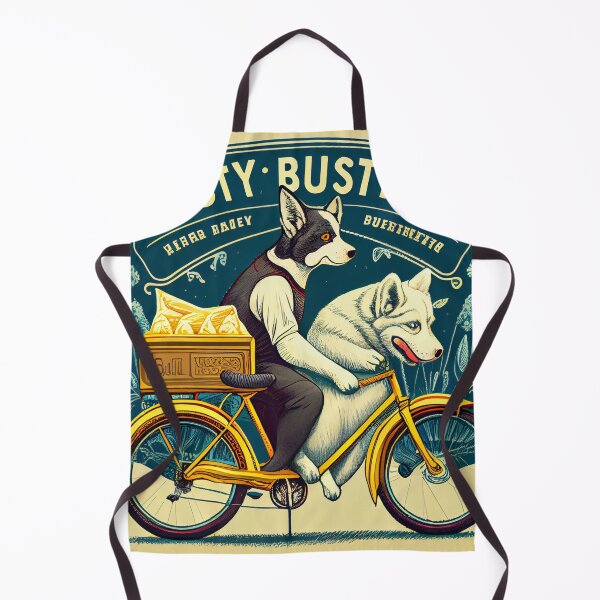 Item preview, Butter and Husky A Sweet Unexpected Tandem Digital Painting designed and sold by CodeAndColors.