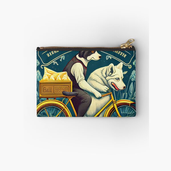 Item preview, Butter and Husky A Sweet Unexpected Tandem Digital Painting designed and sold by CodeAndColors.