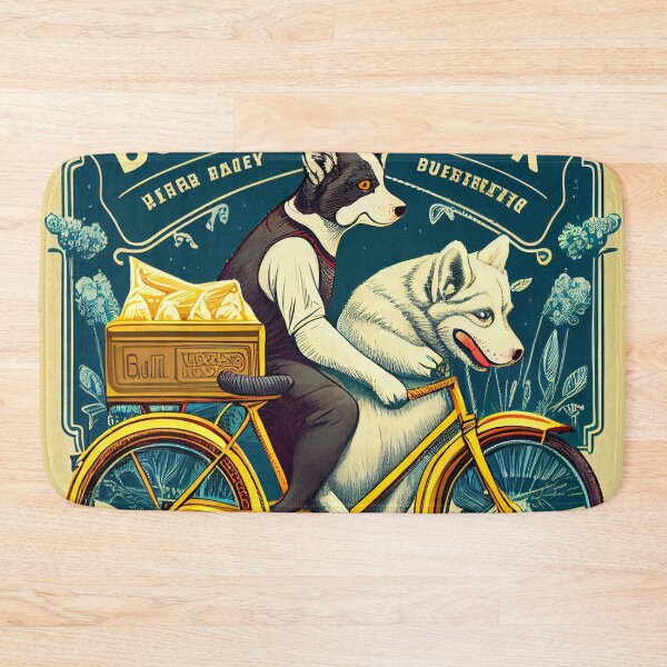 Item preview, Butter and Husky A Sweet Unexpected Tandem Digital Painting designed and sold by CodeAndColors.