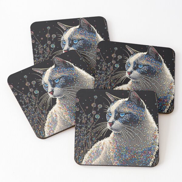 Item preview, Snowshoe Sparkle Cat 4 designed and sold by idreamaboutcats.