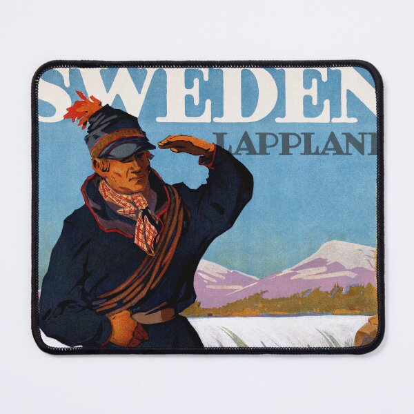 Item preview, Visit SWEDEN LAPPLAND 1930s Vintage Travel Poster by Max Ettler designed and sold by retroposters.