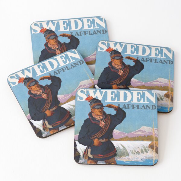 Item preview, Visit SWEDEN LAPPLAND 1930s Vintage Travel Poster by Max Ettler designed and sold by retroposters.