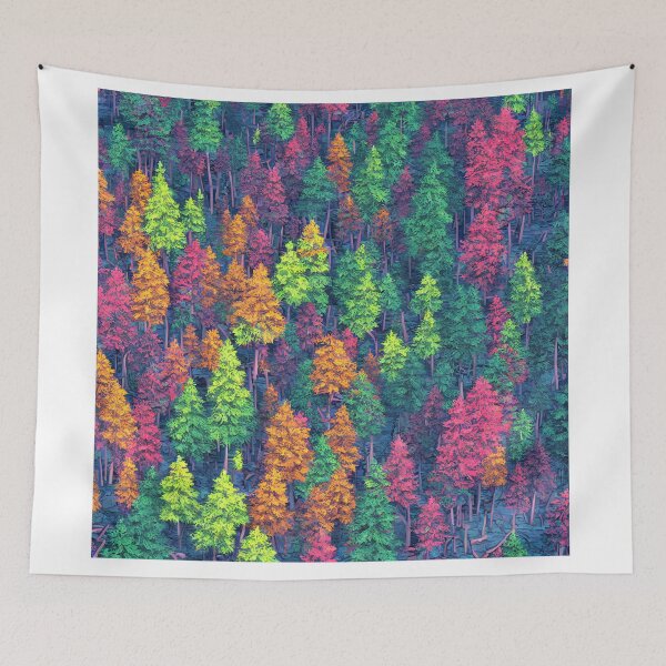 Item preview, dense forest of different coloured trees  designed and sold by David-Howells.