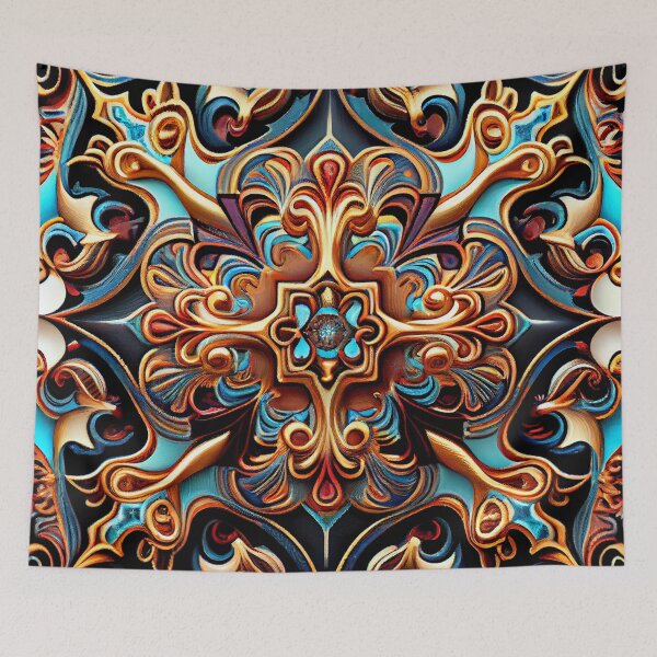 Item preview, Vivid Three Dimensional Divine Delicate New Mediterranean Pattern Digital Painting designed and sold by CodeAndColors.