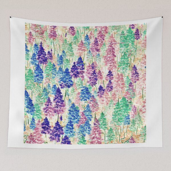 Item preview, dense forest of different coloured trees  designed and sold by David-Howells.