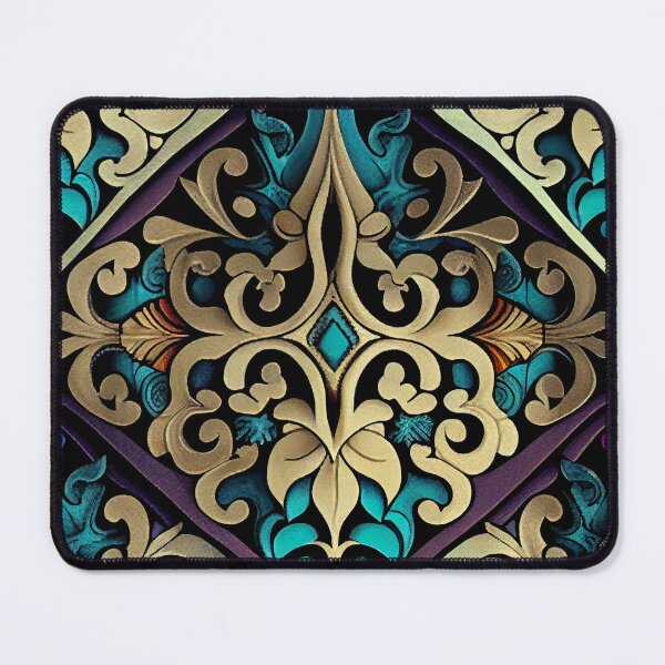 Item preview, Victorian Colorful Gothic Modern Coastal Pattern Digital Painting designed and sold by CodeAndColors.