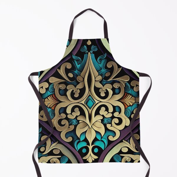 Item preview, Victorian Colorful Gothic Modern Coastal Pattern Digital Painting designed and sold by CodeAndColors.