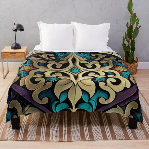 Item preview, Victorian Colorful Gothic Modern Coastal Pattern Digital Painting designed and sold by CodeAndColors.