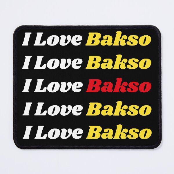 Item preview, 'I Love Bakso' Indonesian Traditional Food - Delicious Text Based Design designed and sold by Ridiculam Toga.
