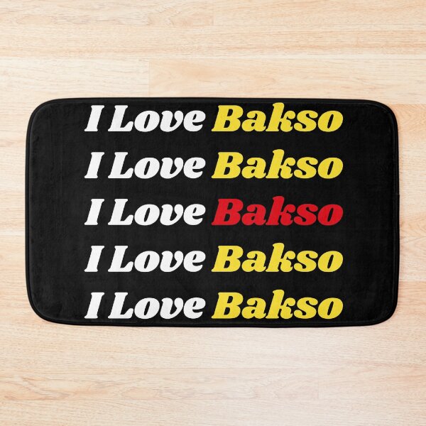 Item preview, 'I Love Bakso' Indonesian Traditional Food - Delicious Text Based Design designed and sold by Ridiculam Toga.