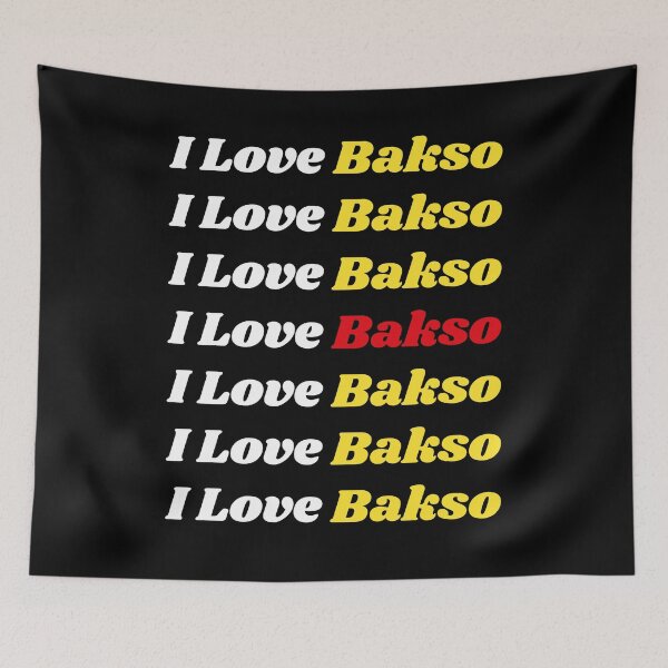 Item preview, 'I Love Bakso' Indonesian Traditional Food - Delicious Text Based Design designed and sold by Ridiculam Toga.
