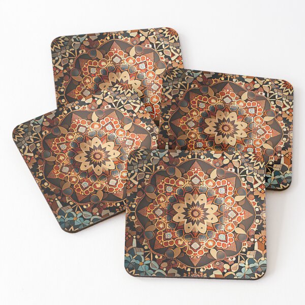 Item preview, Mosaic Bohemian Pattern Digital Painting designed and sold by CodeAndColors.