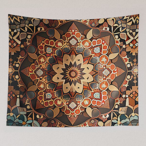 Item preview, Mosaic Bohemian Pattern Digital Painting designed and sold by CodeAndColors.