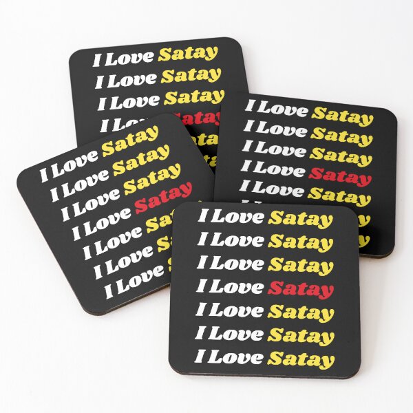 Item preview, 'I Love Satay' Indonesian Traditional Food - Delicious Text Based Design designed and sold by Ridiculam Toga.