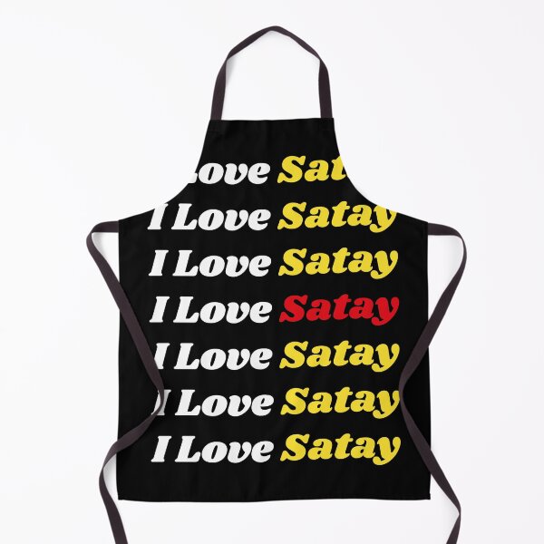Item preview, 'I Love Satay' Indonesian Traditional Food - Delicious Text Based Design designed and sold by Ridiculam Toga.