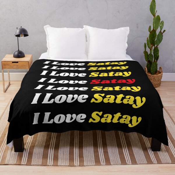 Item preview, 'I Love Satay' Indonesian Traditional Food - Delicious Text Based Design designed and sold by Ridiculam Toga.