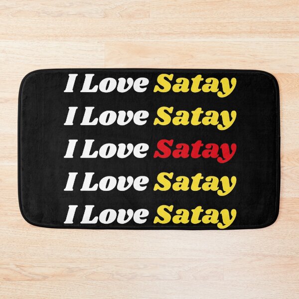 Item preview, 'I Love Satay' Indonesian Traditional Food - Delicious Text Based Design designed and sold by Ridiculam Toga.