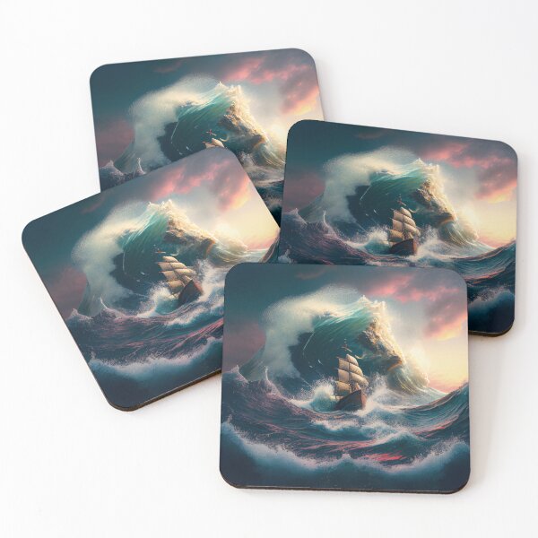 Item preview, The Pebbles Odyssey A Churning Sea Digital Painting designed and sold by CodeAndColors.