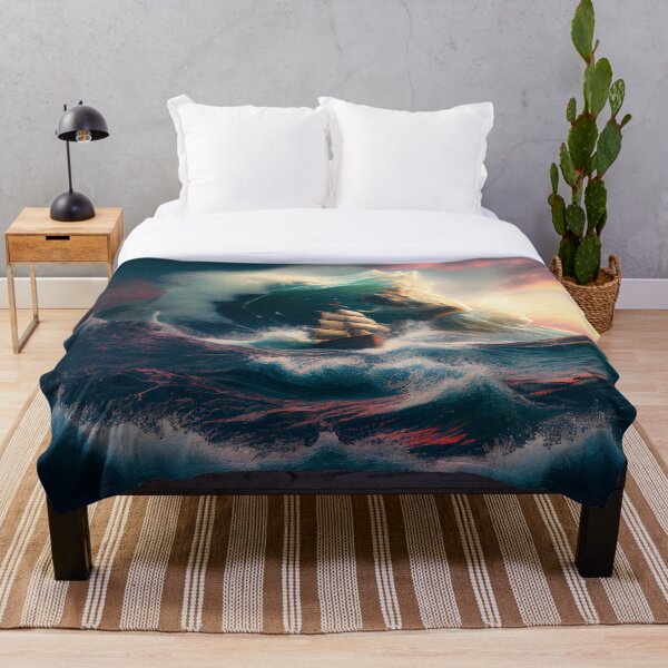 Item preview, The Pebbles Odyssey A Churning Sea Digital Painting designed and sold by CodeAndColors.