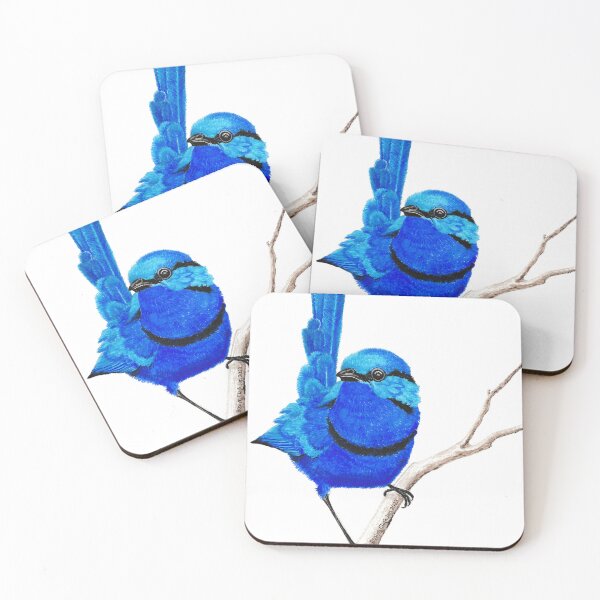 Item preview, Supurb Blue Fairy Wren by Ros designed and sold by RoslynClark.