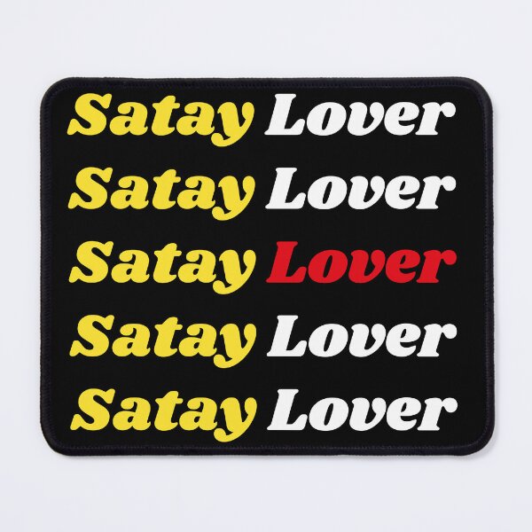 Item preview, 'Satay Lover' Indonesian Traditional Food - Delicious Text Based Design designed and sold by Ridiculam Toga.