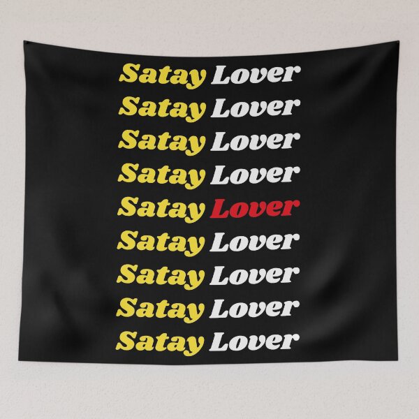 Item preview, 'Satay Lover' Indonesian Traditional Food - Delicious Text Based Design designed and sold by Ridiculam Toga.
